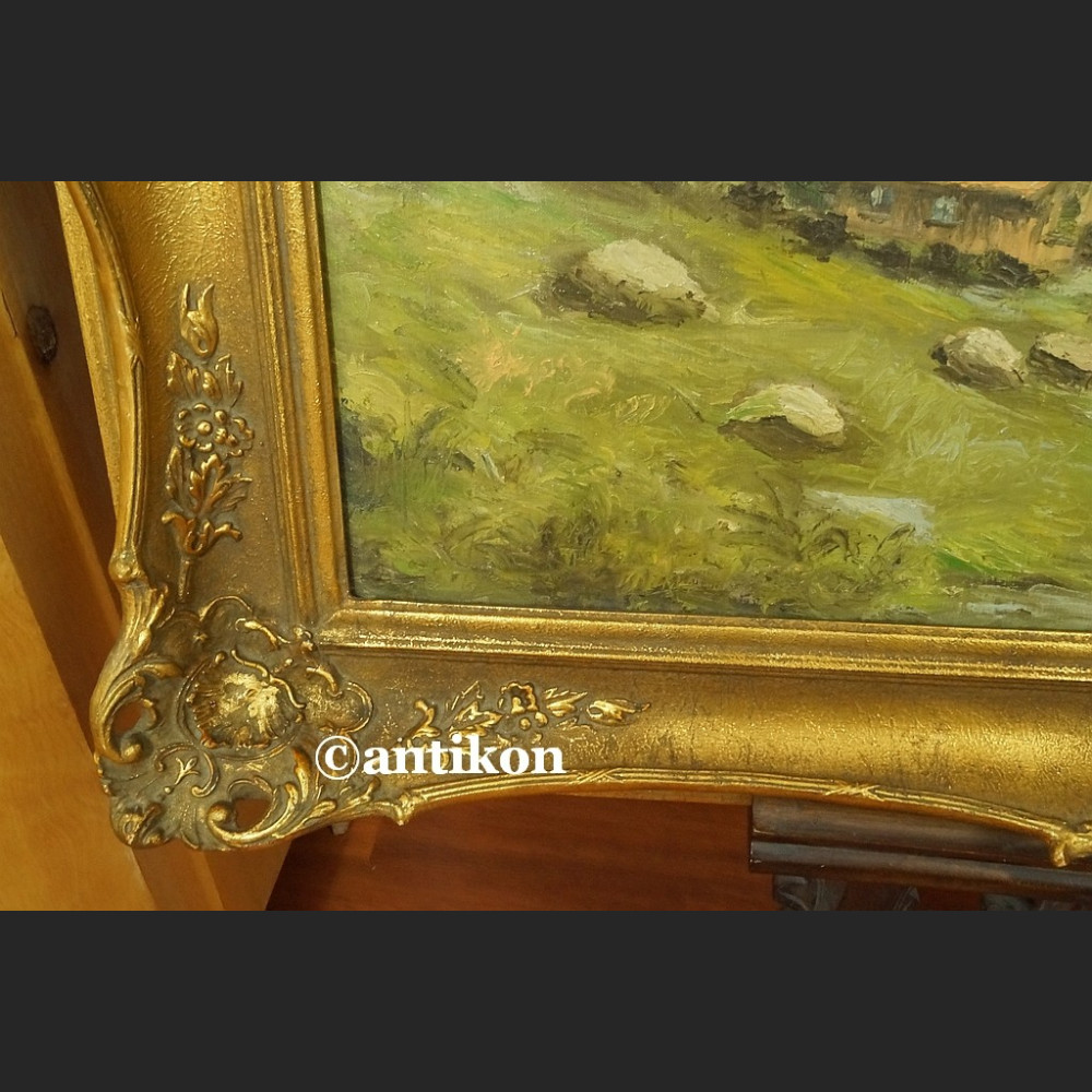 Pejzaż górski obraz olejny stary 