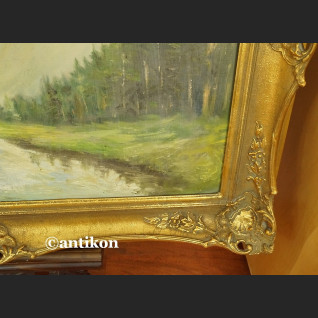 Pejzaż górski obraz olejny stary 