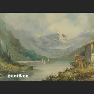 Olej na płótnie włoski pejzaż górski Olej na płótnie włoski pejzaż górski