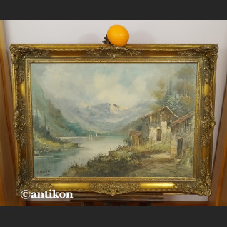 Olej na płótnie włoski pejzaż górski Olej na płótnie włoski pejzaż górski