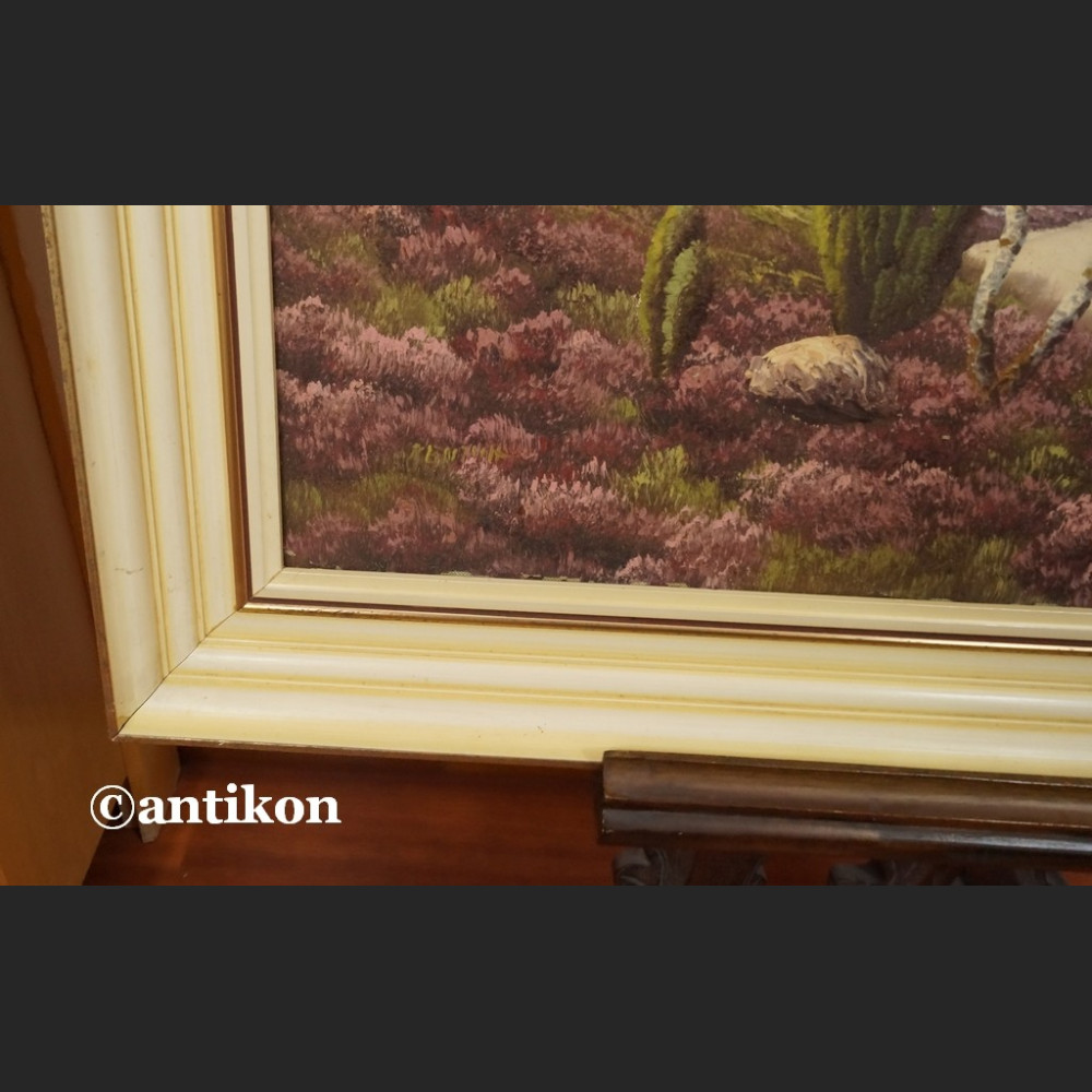 Obraz olejny Wrzosowisko olej do wiejskiego dworku Obraz olejny Wrzosowisko olej do wiejskiego dworku