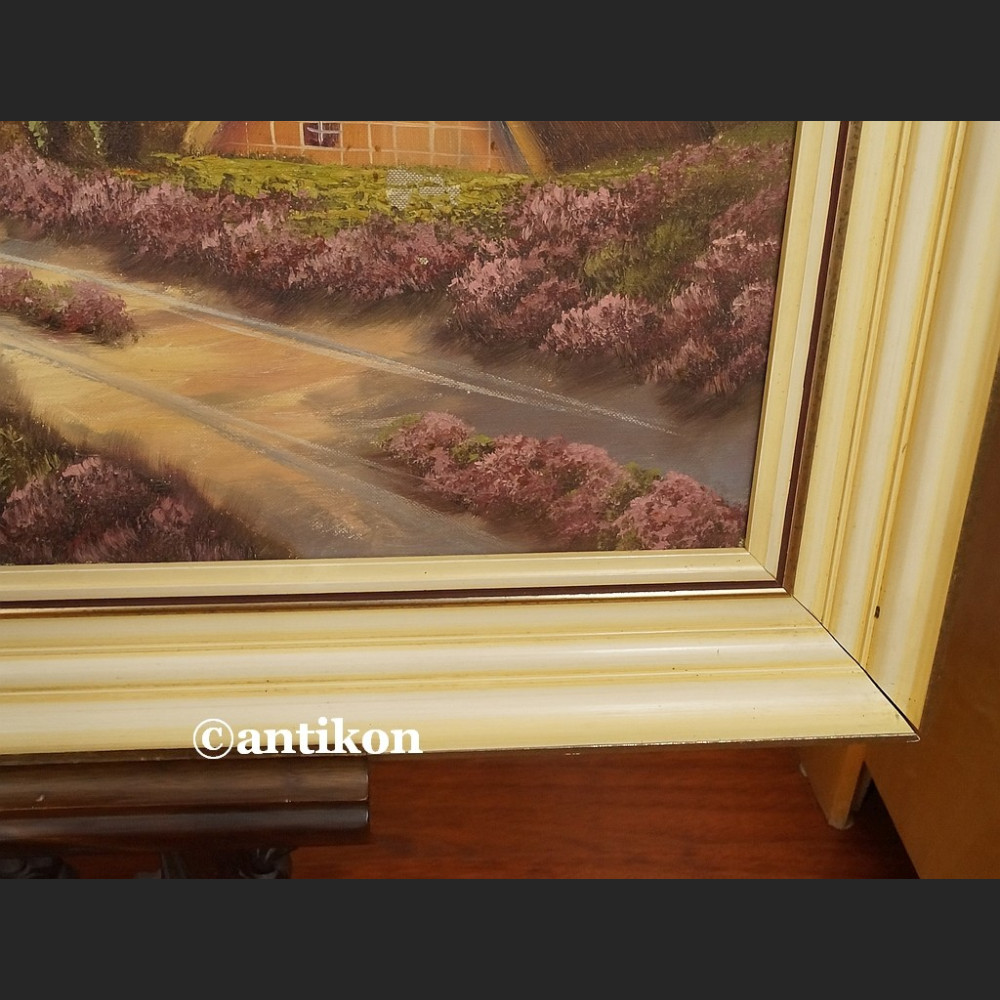 Obraz olejny Wrzosowisko olej do wiejskiego dworku Obraz olejny Wrzosowisko olej do wiejskiego dworku