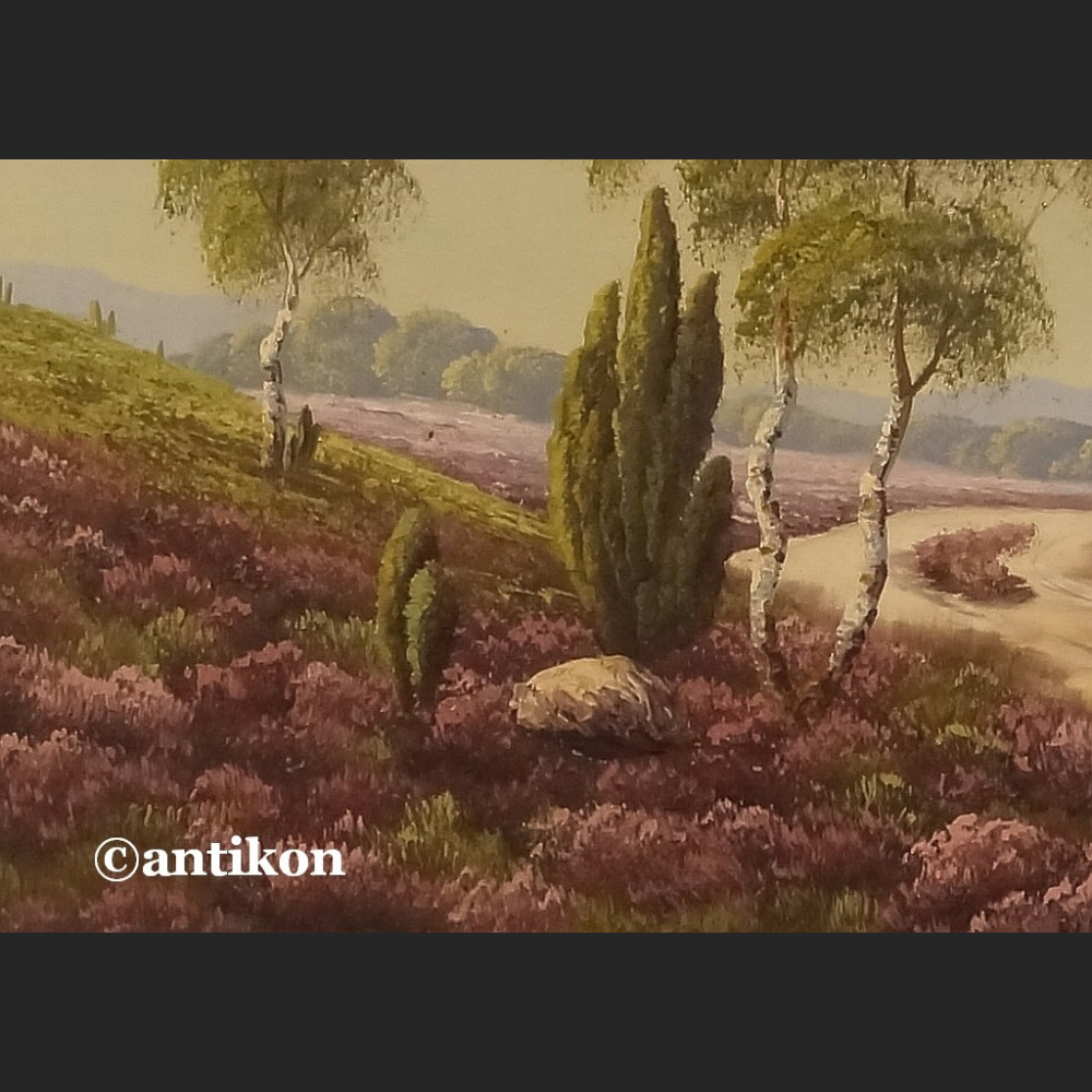 Obraz olejny Wrzosowisko olej do wiejskiego dworku Obraz olejny Wrzosowisko olej do wiejskiego dworku