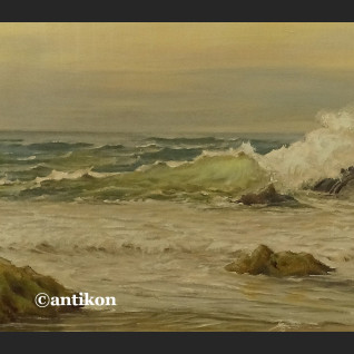 Obraz olejny Morze wzburzone piękne malarstwo Obraz olejny Morze wzburzone piękne malarstwo