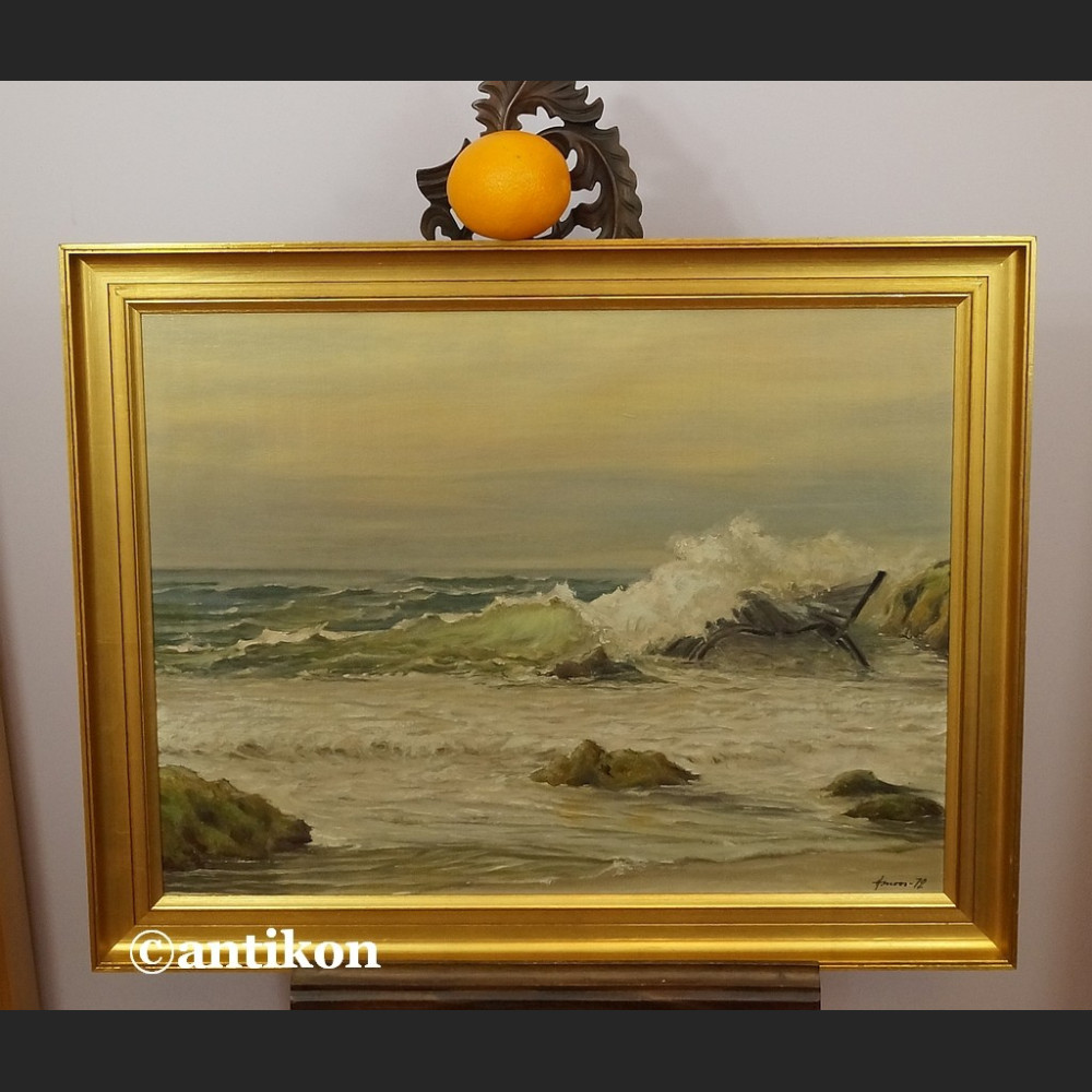 Obraz olejny Morze wzburzone piękne malarstwo
