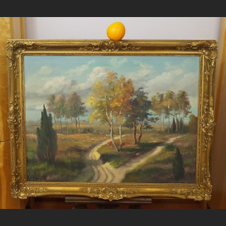 Pejzaż  do salonu impresja z brzozami