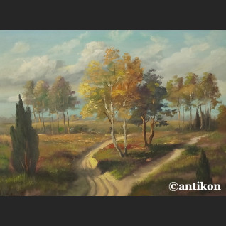 Pejzaż  do salonu impresja z brzozami