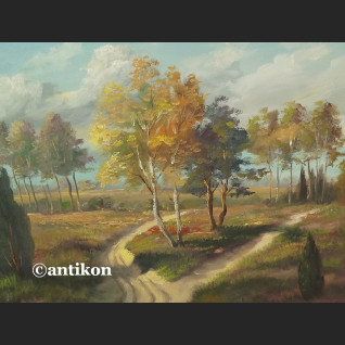 Pejzaż  do salonu impresja z brzozami