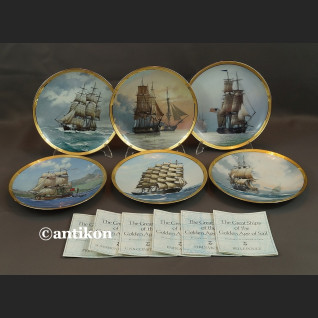 Żaglowce talerze Franklin Mint cała kolekcja z certyfikatem Żaglowce talerze Franklin Mint cała kolekcja z certyfikatem
