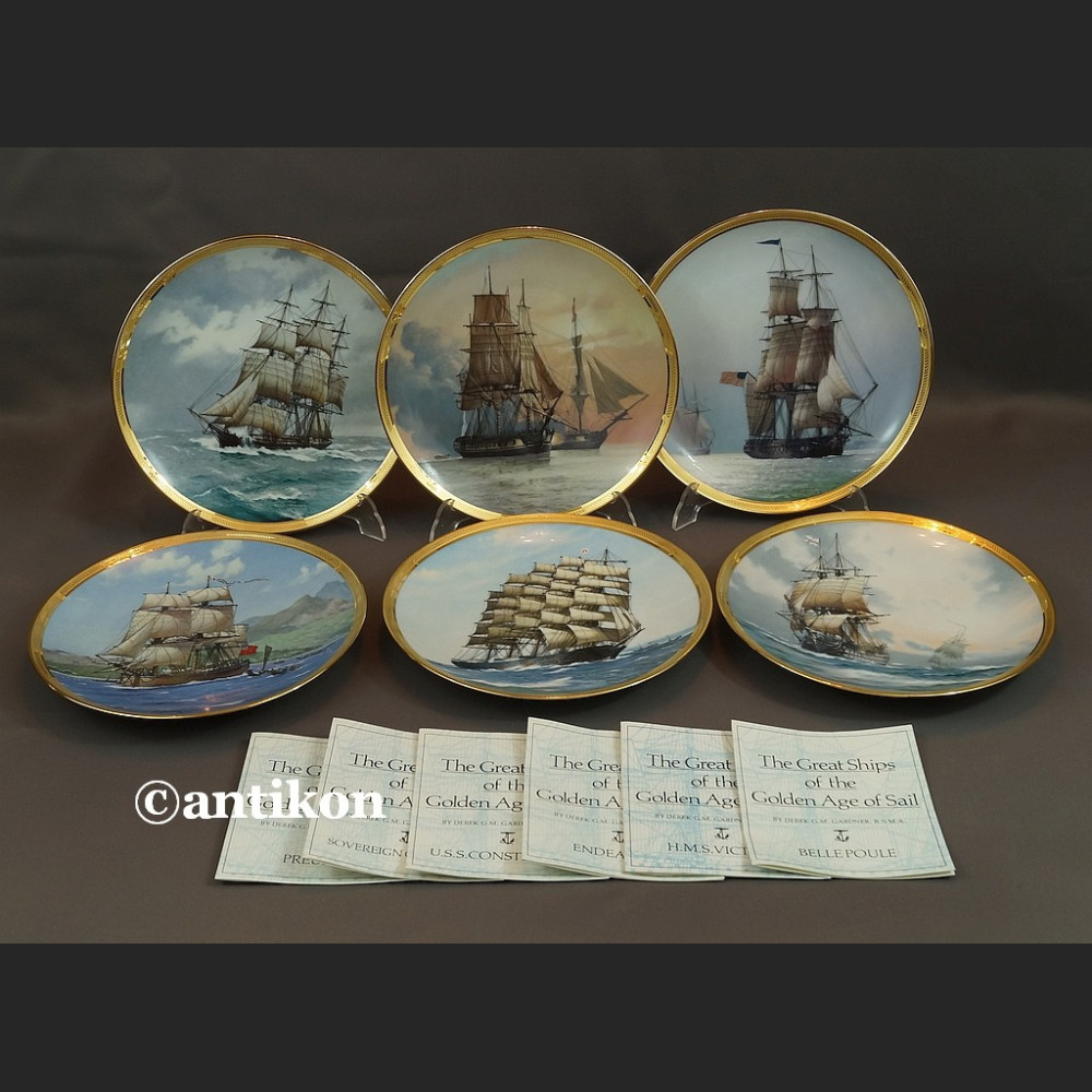Żaglowce talerze Franklin Mint cała kolekcja z certyfikatem Żaglowce talerze Franklin Mint cała kolekcja z certyfikatem