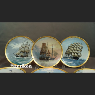 Żaglowce talerze Franklin Mint cała kolekcja z certyfikatem Żaglowce talerze Franklin Mint cała kolekcja z certyfikatem