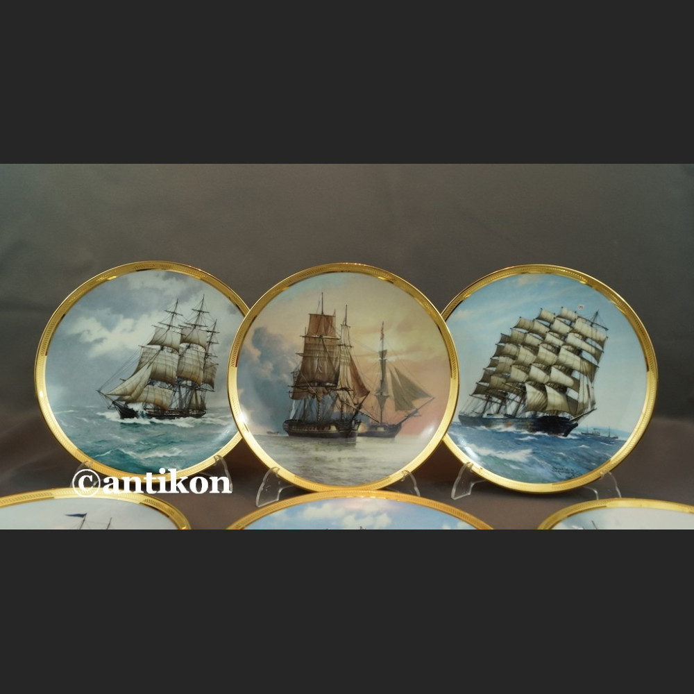 Żaglowce talerze Franklin Mint cała kolekcja z certyfikatem Żaglowce talerze Franklin Mint cała kolekcja z certyfikatem