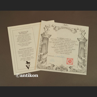 Relief  rzeźba alabastrowa Madonna z dzieciątkiem 