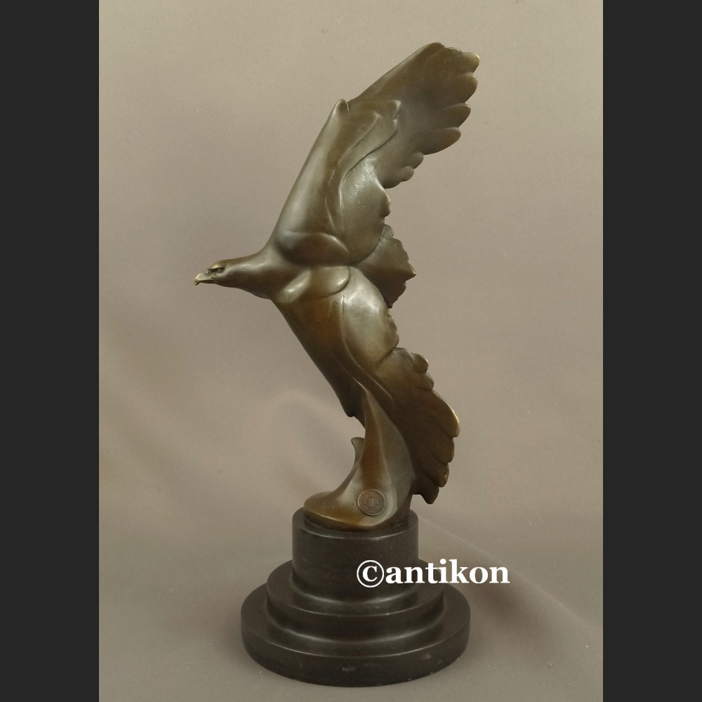 Art deco Rzeźba z brązu orzeł