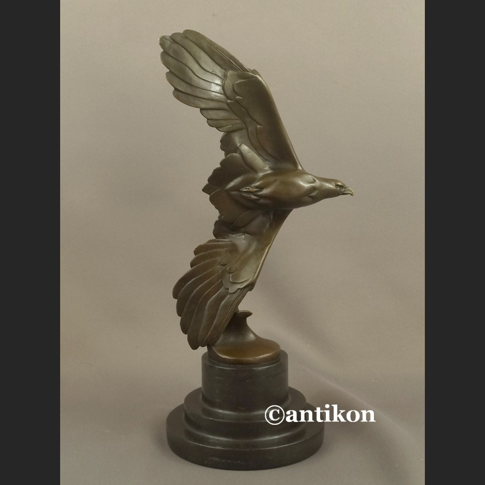 Art deco Rzeźba z brązu orzeł