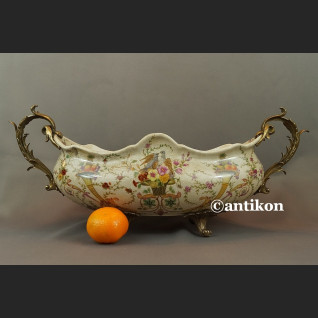 Patera porcelanowa wielka na prezent ślubny porcelana z brązem