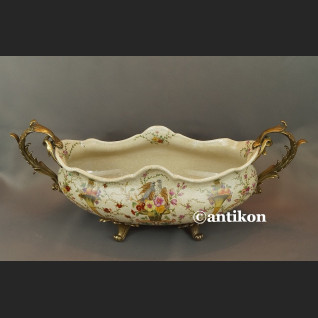 Patera porcelanowa wielka na prezent ślubny porcelana z brązem Patera porcelanowa wielka na prezent ślubny porcelana z brązem