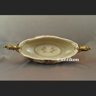Patera porcelanowa wielka na prezent ślubny porcelana z brązem Patera porcelanowa wielka na prezent ślubny porcelana z brązem