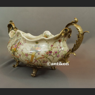 Patera porcelanowa wielka na prezent ślubny porcelana z brązem Patera porcelanowa wielka na prezent ślubny porcelana z brązem
