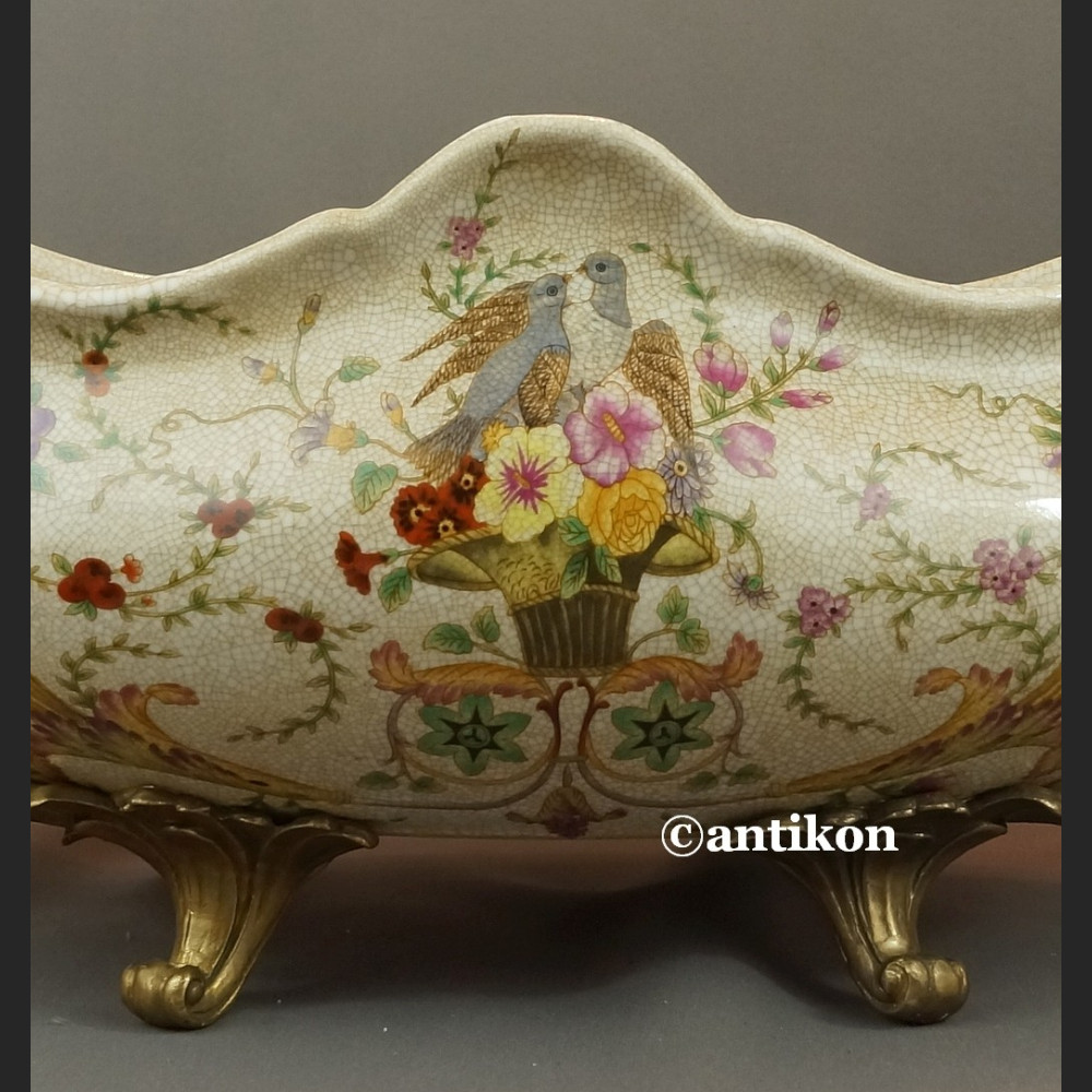 Patera porcelanowa wielka na prezent ślubny porcelana z brązem Patera porcelanowa wielka na prezent ślubny porcelana z brązem