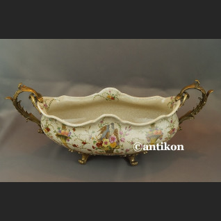 Patera porcelanowa wielka na prezent ślubny porcelana z brązem Patera porcelanowa wielka na prezent ślubny porcelana z brązem