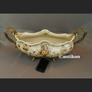 Patera porcelanowa wielka na prezent ślubny porcelana z brązem Patera porcelanowa wielka na prezent ślubny porcelana z brązem