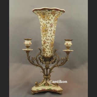 Wazon ze świecznikami ozdoba środka stołu unikat 