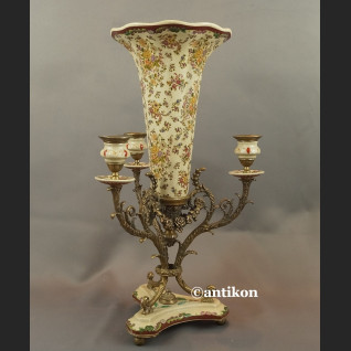 Wazon ze świecznikami ozdoba środka stołu unikat Wazon ze świecznikami ozdoba środka stołu unikat