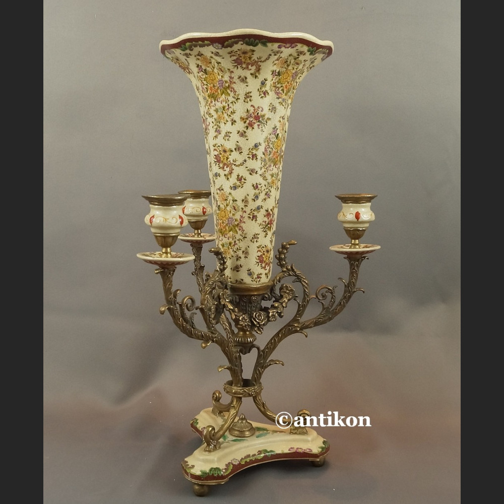 Wazon ze świecznikami ozdoba środka stołu unikat Wazon ze świecznikami ozdoba środka stołu unikat