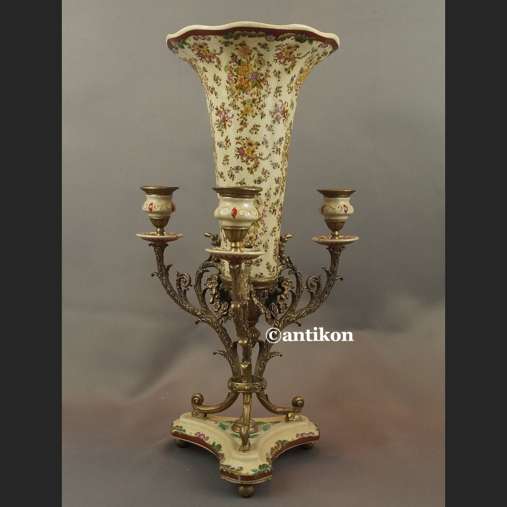 Wazon ze świecznikami ozdoba środka stołu unikat Wazon ze świecznikami ozdoba środka stołu unikat