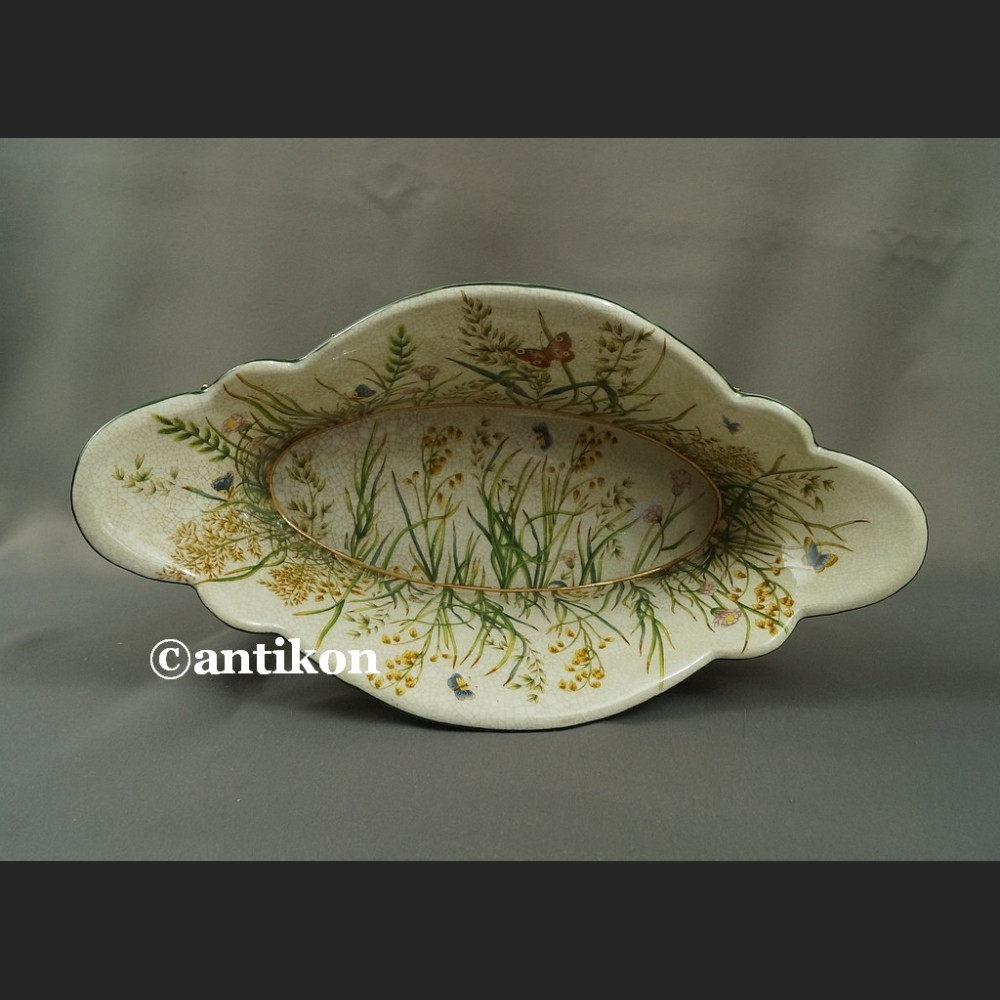 Żardiniera secesyjna piękna patera z ważkami 