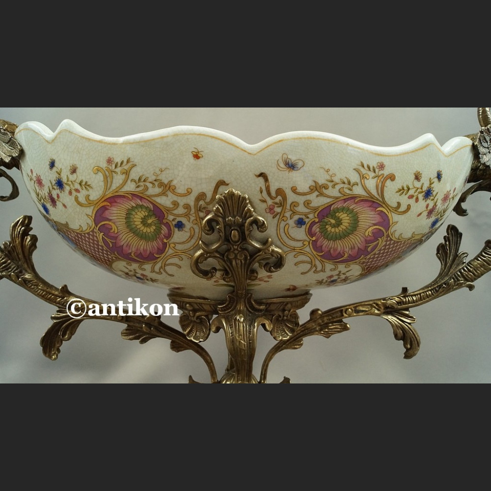 Patera barokowa porcelana z łabędziami  Patera barokowa porcelana z łabędziami