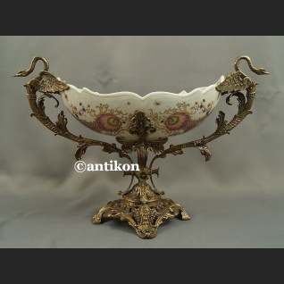 Patera barokowa porcelana z łabędziami  Patera barokowa porcelana z łabędziami