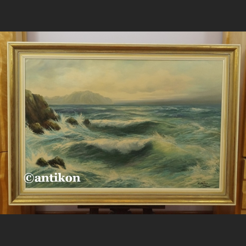 Obraz morze olejny  piękne malarstwo marynistyczne