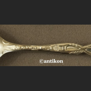 Łyżeczki posrebrzane z różą stare