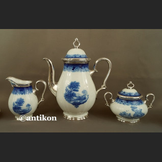 Serwis Rosenthal Chippendale kobaltowy okuty srebrem Serwis Rosenthal Chippendale kobaltowy okuty srebrem