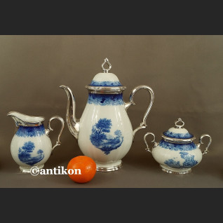 Serwis Rosenthal Chippendale kobaltowy okuty srebrem Serwis Rosenthal Chippendale kobaltowy okuty srebrem