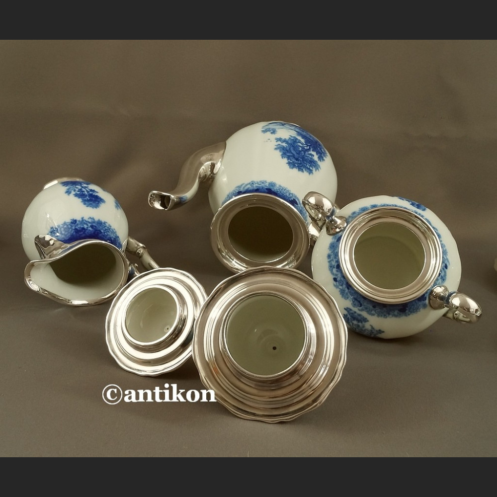 Serwis Rosenthal Chippendale kobaltowy okuty srebrem Serwis Rosenthal Chippendale kobaltowy okuty srebrem