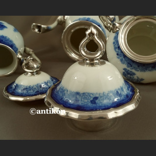 Serwis Rosenthal Chippendale kobaltowy okuty srebrem Serwis Rosenthal Chippendale kobaltowy okuty srebrem