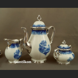 Serwis Rosenthal Chippendale kobaltowy okuty srebrem Serwis Rosenthal Chippendale kobaltowy okuty srebrem