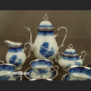 Serwis Rosenthal Chippendale kobaltowy okuty srebrem Serwis Rosenthal Chippendale kobaltowy okuty srebrem