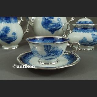 Serwis Rosenthal Chippendale kobaltowy okuty srebrem Serwis Rosenthal Chippendale kobaltowy okuty srebrem