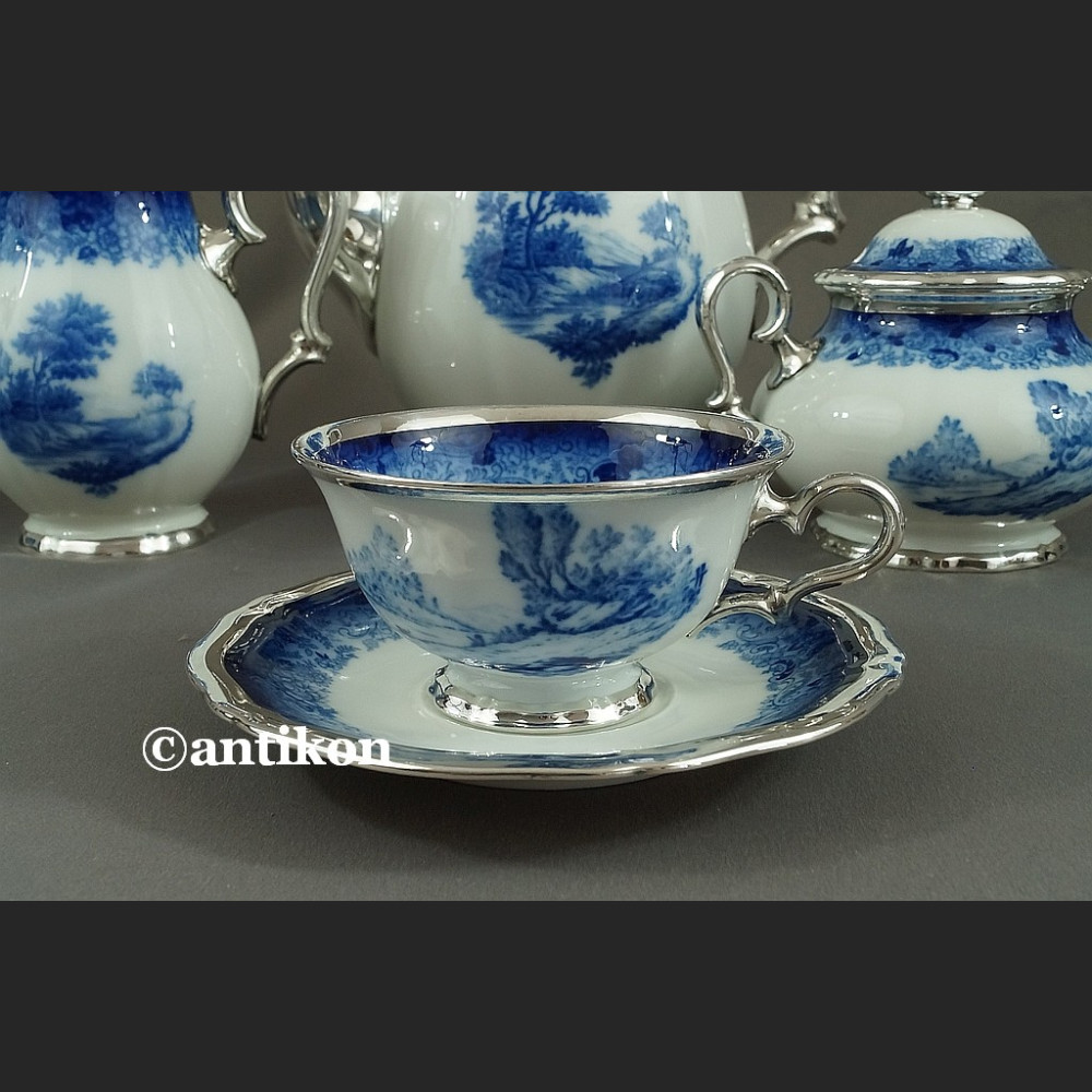 Serwis Rosenthal Chippendale kobaltowy okuty srebrem Serwis Rosenthal Chippendale kobaltowy okuty srebrem