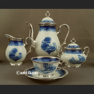 Serwis Rosenthal Chippendale kobaltowy okuty srebrem Serwis Rosenthal Chippendale kobaltowy okuty srebrem