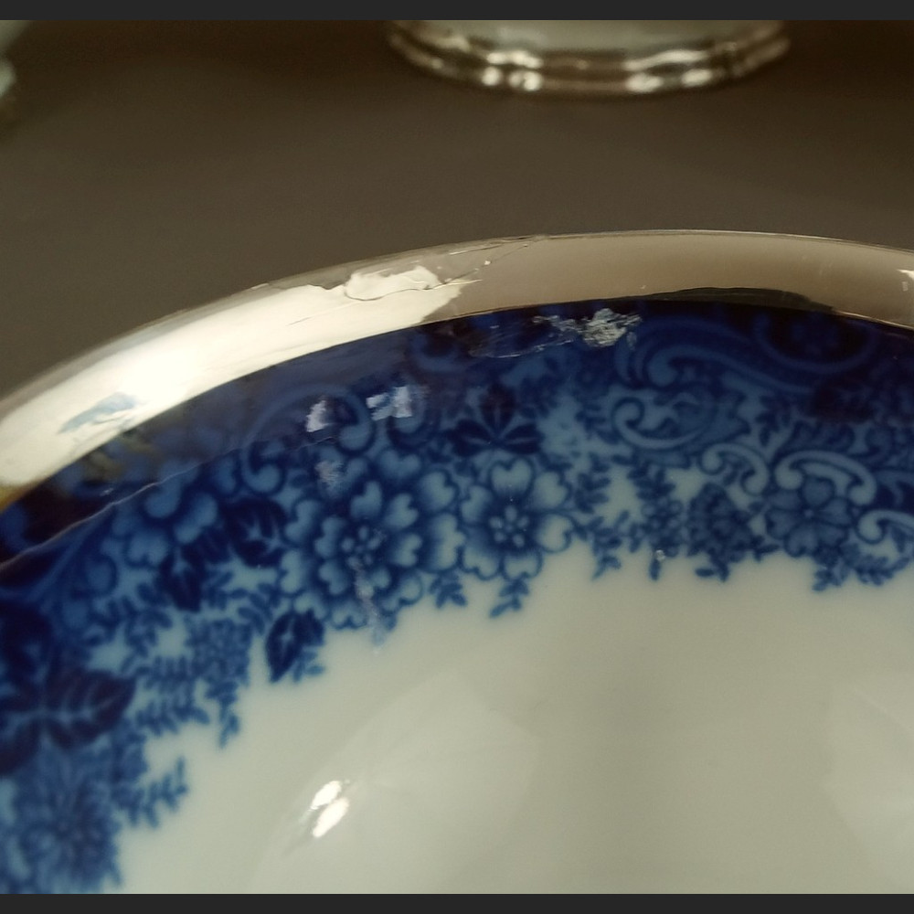 Serwis Rosenthal Chippendale kobaltowy okuty srebrem Serwis Rosenthal Chippendale kobaltowy okuty srebrem