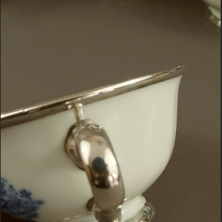 Serwis Rosenthal Chippendale kobaltowy okuty srebrem Serwis Rosenthal Chippendale kobaltowy okuty srebrem