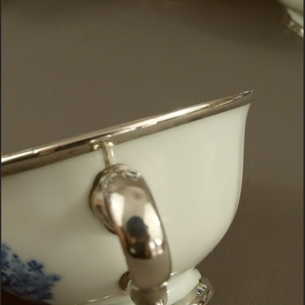 Serwis Rosenthal Chippendale kobaltowy okuty srebrem Serwis Rosenthal Chippendale kobaltowy okuty srebrem