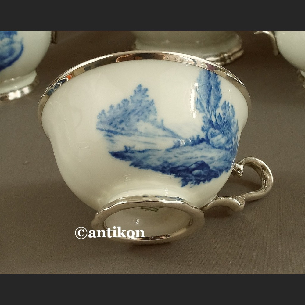 Serwis Rosenthal Chippendale kobaltowy okuty srebrem Serwis Rosenthal Chippendale kobaltowy okuty srebrem