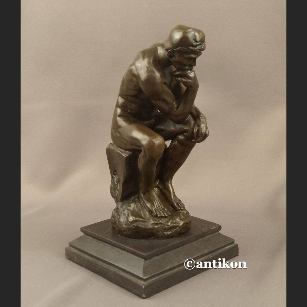 Rzeźba z brązu Myśliciel A. Rodin piękny duży posąg  Rzeźba z brązu Myśliciel A. Rodin piękny duży posąg