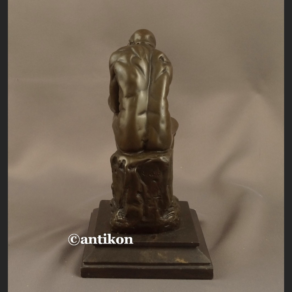 Rzeźba z brązu Myśliciel A. Rodin piękny duży posąg  Rzeźba z brązu Myśliciel A. Rodin piękny duży posąg